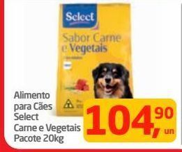 Tenda Atacado Alimento para cães select carne e vegetais pacote 20kg oferta
