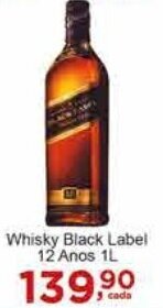 Rossi Supermercado Whisky Black Label 12 Anos 1L oferta