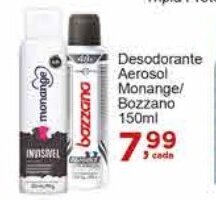 Rossi Supermercado Desodorante Aerosol Monange/ Bozzano 150ml oferta
