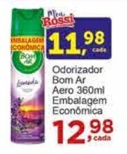 Rossi Supermercado Odorizador Bom Ar Aero 360ml Embalagem Econômica oferta