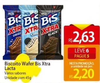 Atacadão Biscoito Wafer Bis Xtra Lacta Vários sabores Unidade com 45g oferta