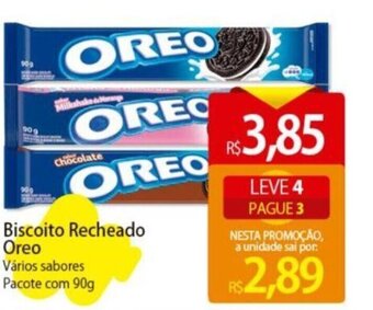 Atacadão Biscoito Recheado Oreo Vários sabores Pacote com 90g oferta