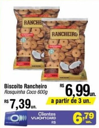 Fort Atacadista Biscoito Rancheiro Rosquinha Coco 600g oferta