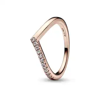 Pandora Anel chevron desejos brilhante rose oferta