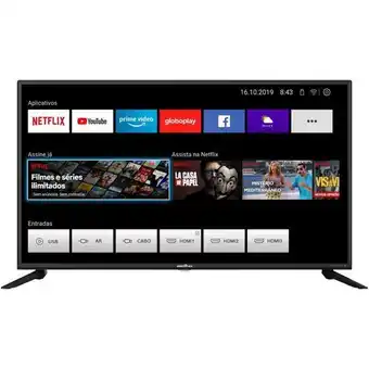 Pão de Açúcar Smart tv britânia 42´´ full hd led netflix bivolt oferta