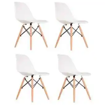 Leroy Merlin Conjunto com 4 cadeiras charles eames branco oferta