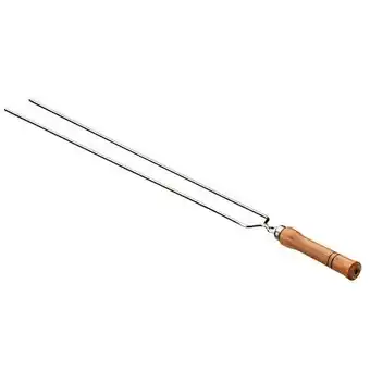 Espeto duplo cromado 75cm