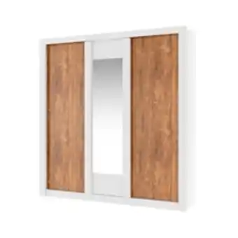 Bemol Guarda-roupa carraro 3 portas 1098 mdp branco / camurça oferta