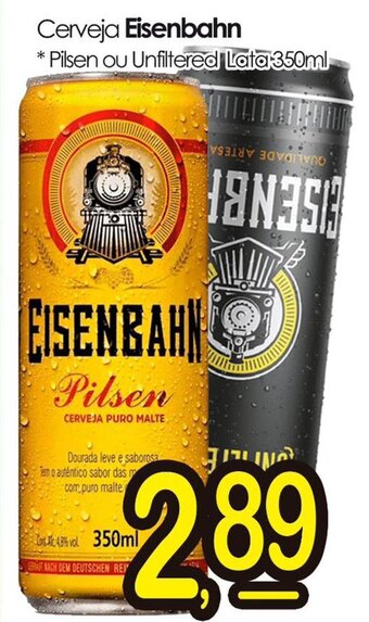 Cerveja Eisenbahn Pilsen ou Unfiltered Lata 350ml
