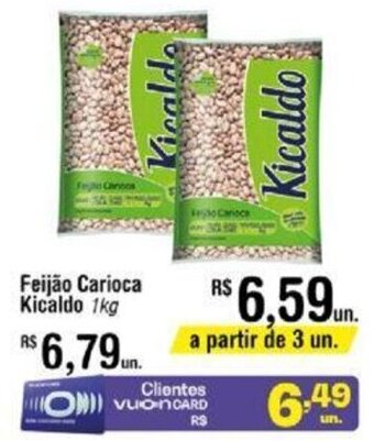 Fort Atacadista Feijão Carioca Kicaldo 1kg oferta