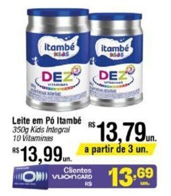 Fort Atacadista Leite em Pó Itambé 350g Kids Integral 10 Vitaminas oferta