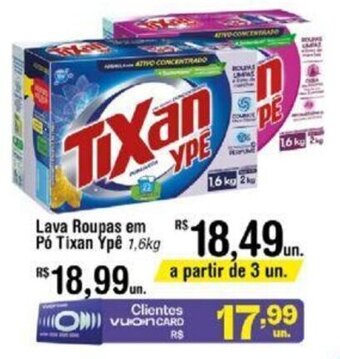 Fort Atacadista Lava Roupas em Pó Tixan Ypê 1,6kg oferta