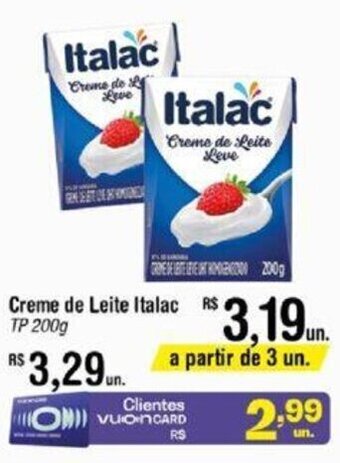 Fort Atacadista Creme de Leite Italac Tp 200g oferta