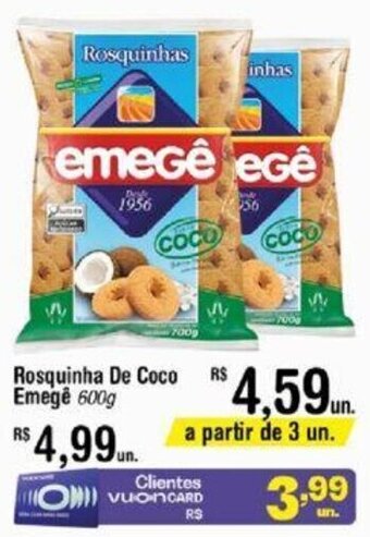Rosquinha De Coco Emegê 600g