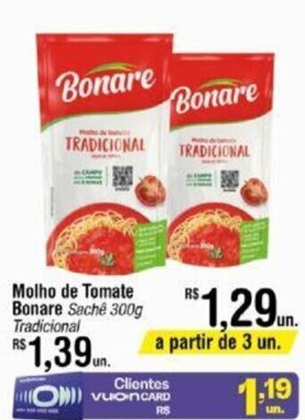 Fort Atacadista Molho de Tomate Bonare Sache 300g Tradicional oferta