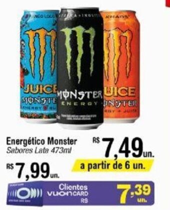 Fort Atacadista Energético Monster Sabores Lata 473ml oferta