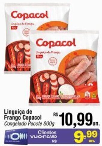 Fort Atacadista Linguiça de Frango Copacol Congelado Pacote 800g oferta