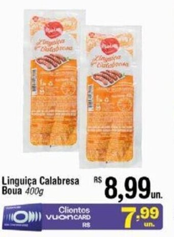 Fort Atacadista Linguiça Calabresa Boua 400g oferta