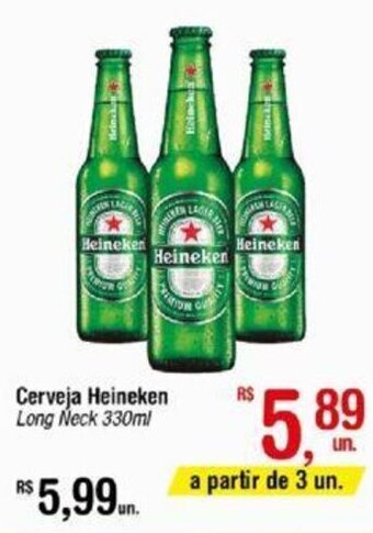 Fort Atacadista Cerveja Heineken long neck 330ml oferta