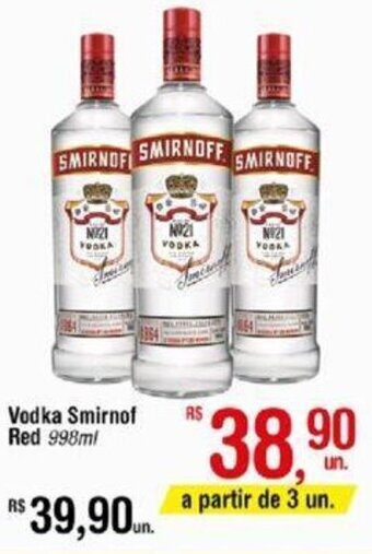 Fort Atacadista Vodka Smirnof Red 998ml oferta