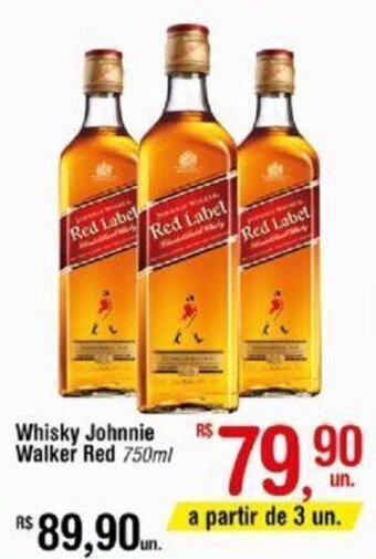 Fort Atacadista Whisky Johnnie Walker Red 750ml oferta