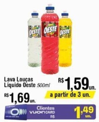 Fort Atacadista Lava Louças Líquido Oeste 500ml oferta
