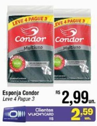 Fort Atacadista Esponja Condor Leve 4 Pague 3 oferta