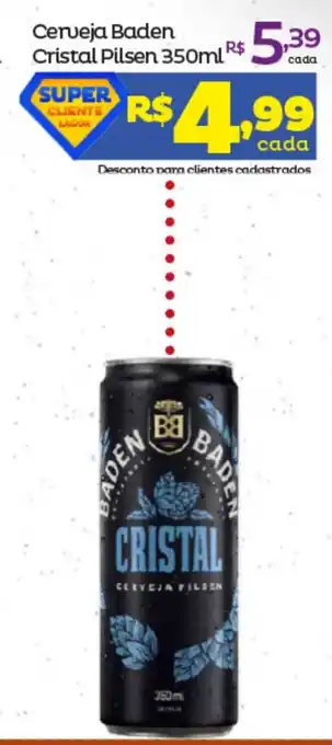 Super Lagoa Cerveja Badin Cristal Pilsen 350ml oferta