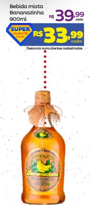 Super Lagoa Bebida Mista Bananazinha 900ml oferta