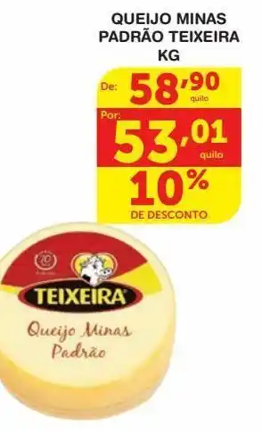 Roldão Queijo minas padrão teixeira kg oferta