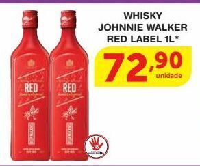 Roldão Whisky johnnie walker red label 1l oferta