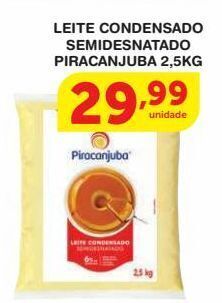 Roldão Leite condensado semidesnatado piracanjuba 2,5kg oferta