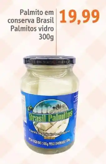 Palmito em conserva Brasil Palmitos vidro 300g