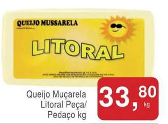 Mineirão Atacarejo Queijo Muçarela Litoral Peça/ Pedaço kg oferta