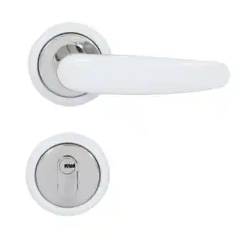 Fechadura para porta de entrada cromado 55mm multiponto com roseta polo z arouca