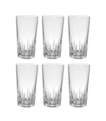 Freitas Varejo Jogo de copos bali vidro 6 peças útil bazar 280ml rf1308 oferta