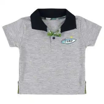Camiseta look jeans polo mescla bebê