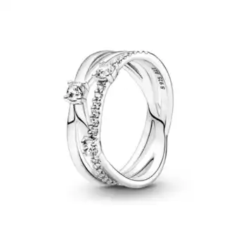 Pandora Anel pandora triplo brilhante oferta