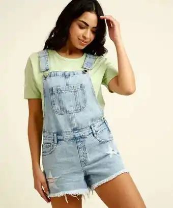 Marisa Jardineira feminina jeans destroyed marisa oferta