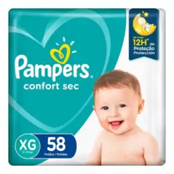 Fralda pampers confort sec xg/54