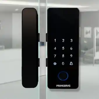 Leroy Merlin Fechadura athenas vidro eletrônica biométrica primebras p/ correr oferta