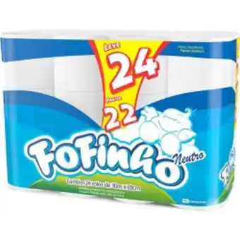 Papel higiênico fofinho folha simples leve24 pague22