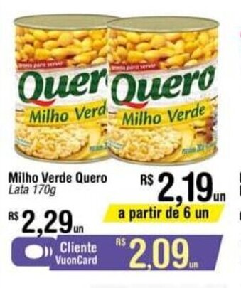 Fort Atacadista Milho Verde Quero 170g oferta