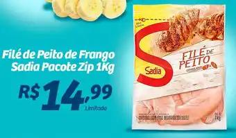 Filé de Peito de Frango Sadia Pacote Zip 1Kg