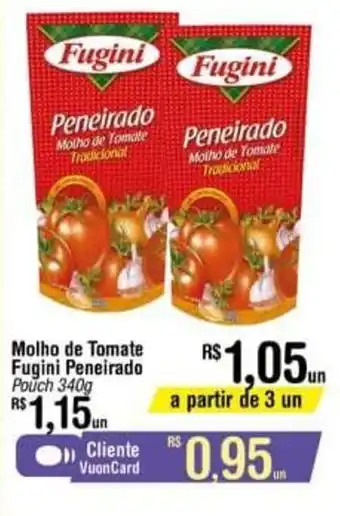 Fort Atacadista Molho de Tomate Fugini Peneirado 340g oferta