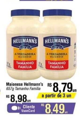 Fort Atacadista Maionese Hellmann's 657g oferta