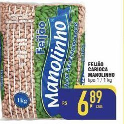 Mercantil Rodrigues Feijão carioca manolinho tipo 1 / 1 kg oferta