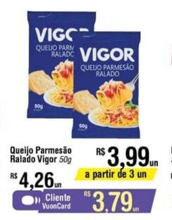 Fort Atacadista Queijo Parmesao Ralado Vigor 50g oferta