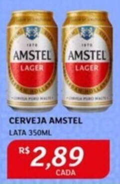 Assaí Atacadista CERVEJA AMSTEL LATA 350ML oferta