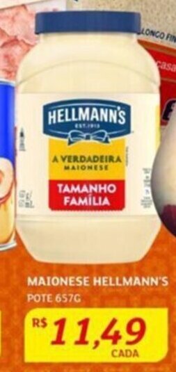 Assaí Atacadista MAIONESE HELLMANN'S POTE 657G oferta